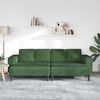 vidaXL Divano Verde Scuro 250 x 188 x 76 cm Tessuto in Cords