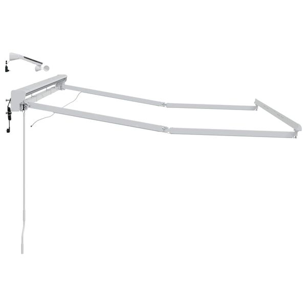 vidaXL Telaio tenda elettrica con LED Bianco 3 x 2 m Alluminio