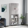 vidaXL Credenza Grigio Sonoma 69,5x34x180 cm in Legno Multistrato
