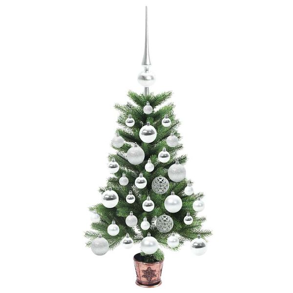 vidaXL Albero di Natale con 150 LED con supporto Verde 65 cm PE