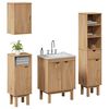 vidaXL Set Mobili da Bagno 4 pz OTTA in Legno Massello di Pino