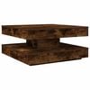 vidaXL Tavolino da Caff&egrave; Girevole a 360 Gradi Rovere 70x70x34,5 cm