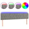 vidaXL Testiera a LED Grigio Chiaro 200x7x78/88 cm in Velluto