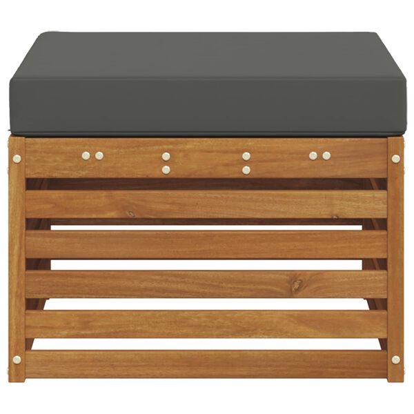 vidaXL Poggiapiedi da Esterno Legno di Acacia Massello Naturale