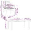 vidaXL Set da Pranzo da Giardino 9 pz Polyrattan Vetro