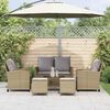 vidaXL Set Divano da Giardino 6 pz con Cuscini Beige in Polyrattan