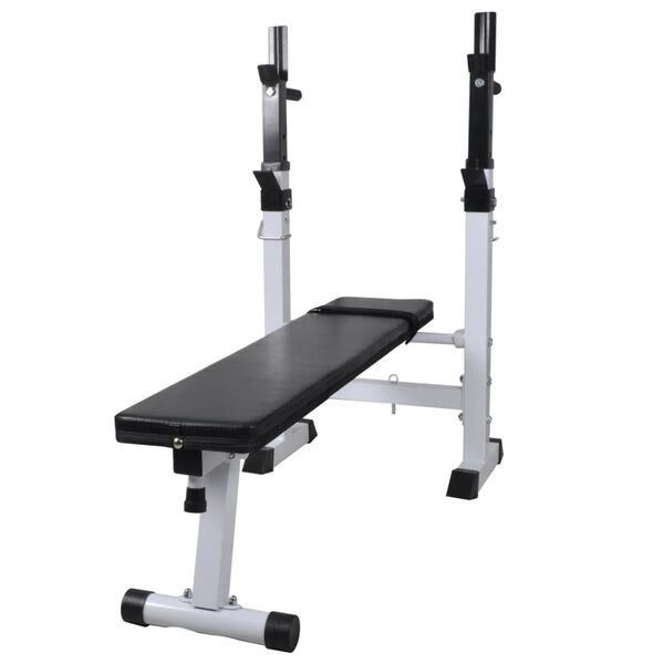 vidaXL Panca Reclinabile con Rack Bilanciere e Set Manubri 120 kg