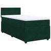vidaXL Giroletto a Molle con Materasso Verde Scuro 80x200 cm Velluto