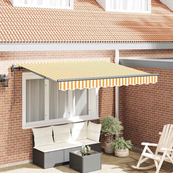 vidaXL Tenda Retrattile Giallo 300 x 200 cm Tessuto