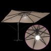 vidaXL Parasol Roma a braccio Tortora e Nero 352 x 251 x 265 cm