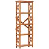 vidaXL Libreria 60x30x160 cm Legno Massello Acacia Finitura Ambra
