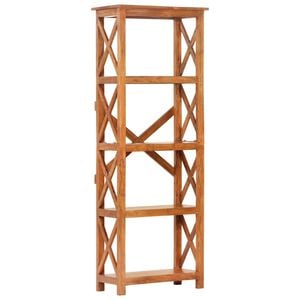 vidaXL Libreria 60x30x160 cm Legno Massello Acacia Finitura Ambra