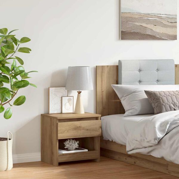 vidaXL Comodino Rovere Artigianale 40x30x39 cm in Legno Multistrato