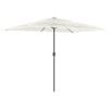 vidaXL Ombrellone Giardino con Palo in Acciaio Bianco 300x200x250 cm