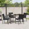 vidaXL Set da Pranzo per Giardino 5 pcs Nero Poly Rattan