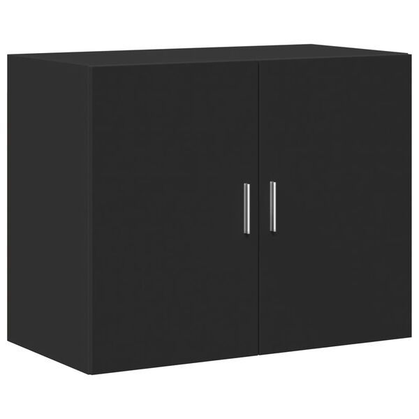 vidaXL Mobile a Parete Nero 80x42,5x64 cm in Legno Multistrato