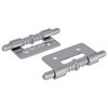vidaXL Chiusura 2 pcs Argento 46 x 17 x 1,2 mm Acciaio