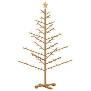 vidaXL Albero di Natale in legno Marrone 150 cm Legno di pino massello