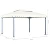 vidaXL Gazebo 400x300 cm Crema Alluminio