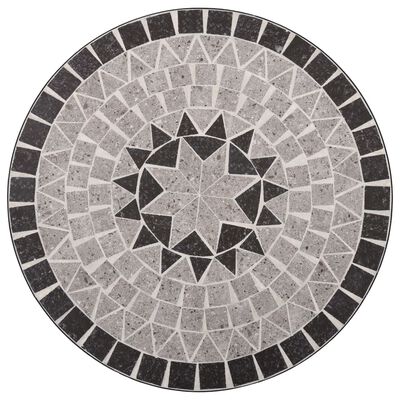 vidaXL Set Bistrò 3 pz con Mosaico in Ceramica Grigio
