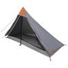 vidaXL Tenda da backpacking Grigio e arancione 222 x 85 x 125 cm