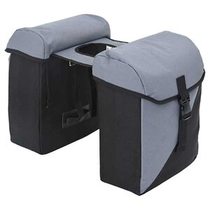 vidaXL Borsa per biciclette Grigio e Nero 31,5 x 15,5 x 40 cm