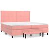 vidaXL Giroletto a Molle con Materasso Rosa 200x200 cm in Velluto