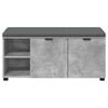 vidaXL Panca per ingresso con cuscino Grigio Cemento 100 x 38 x 46 cm