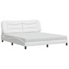 vidaXL Letto con Materasso Hvar Bianco 180x200 cm in Similpelle