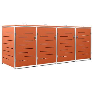 vidaXL Copribidone per Spazzatura Singolo 69x77,5x115cm Acciaio Inox