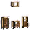 vidaXL Set di mobili per il bagno 4 pcs Legno di mango massello