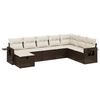 vidaXL Set Divani da Giardino 8 pz con Cuscini Marrone in Polyrattan