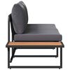 vidaXL Divano da giardino Antracite 200,5 x 70 x 85,5 cm Acciaio