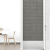 vidaXL Pannelli Murali 12 pz Grigio Chiaro 30x15 cm Velluto 0,54 m&sup2;