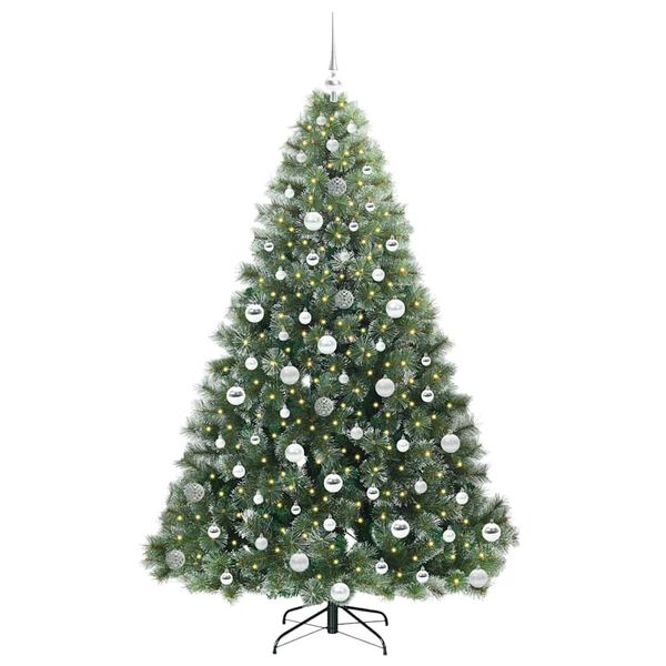 vidaXL Albero di Natale artificiale con 300 LED Verde 180 cm PE e PVC