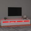 vidaXL Mobile Porta TV con Luci LED Bianco 240x35x40 cm