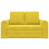 vidaXL Divano letto 60cm Giallo Velluto