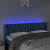 vidaXL Testiera a LED Blu Scuro 147x16x78/88 cm in Velluto