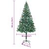 vidaXL Albero di Natale artificiale Verde 180 cm PVC e Acciaio