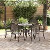 vidaXL Set da Pranzo per Giardino 7 pcs Bronzo Alluminio