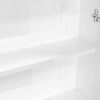 vidaXL Armadietto a Specchio per Bagno 60x15x75 cm MDF Bianco Lucido