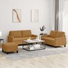 vidaXL Set di Divani 3 pz con Cuscini Marrone in Velluto