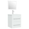 vidaXL Mobile Bagno con Lavabo Integrato Bianco in Legno Multistrato