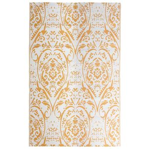 vidaXL Tappeto da Esterni ARAKIL Arancione e Bianco 190x290 cm in PP