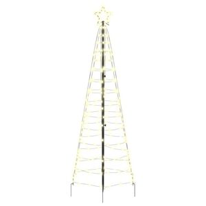 vidaXL Albero di Natale LED 250 cm 390 LED Bianco caldo Acciaio