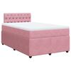 vidaXL Giroletto a Molle con Materasso Rosa 120x200 cm in Velluto