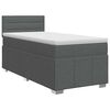 vidaXL Letto box spring con materasso Grigio Scuro 90 x 190 cm Tessuto