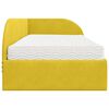vidaXL Struttura Letto Angolare con Materasso 2 pcs Giallo Velluto
