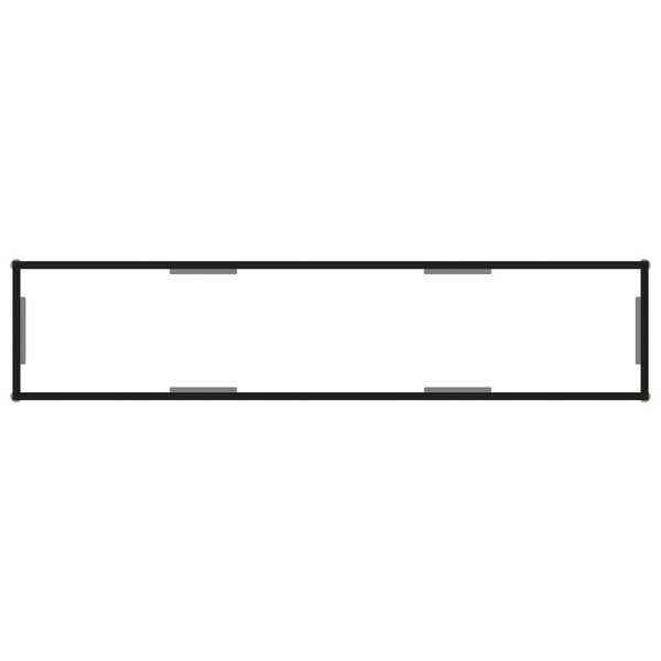 vidaXL Tavolo Consolle Trasparente 160x35x75 cm in Vetro Temperato