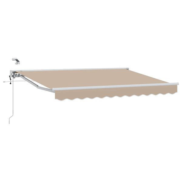vidaXL Tettuccio Elettrico Retrattile Beige 2,5 x 2 m